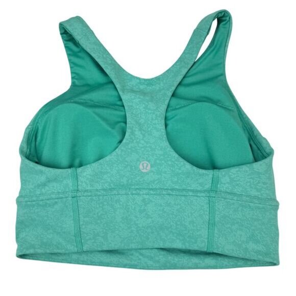 Lululemon Wunder Train Longline Bra Everlux C/D Cup In Blaze Maldives Green 6 - Picture 4 of 6